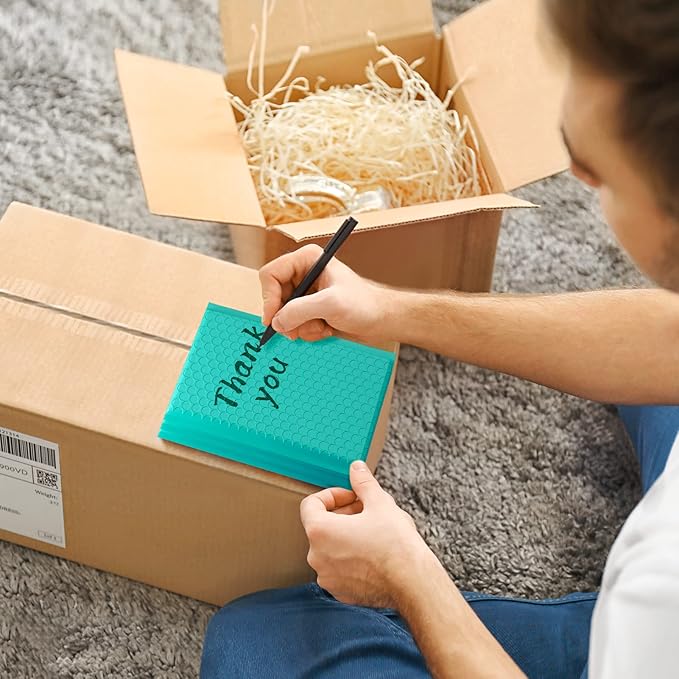 Metronic Teal Bubble Mailers 4x8 Inch 100 Pack Usable Size 4x7" Self-Seal Padded Envelopes Waterproof Cushioning Bubble Mailers for Mailing, Shipping, Packaging, Small Items Business Supplies Bulk#000