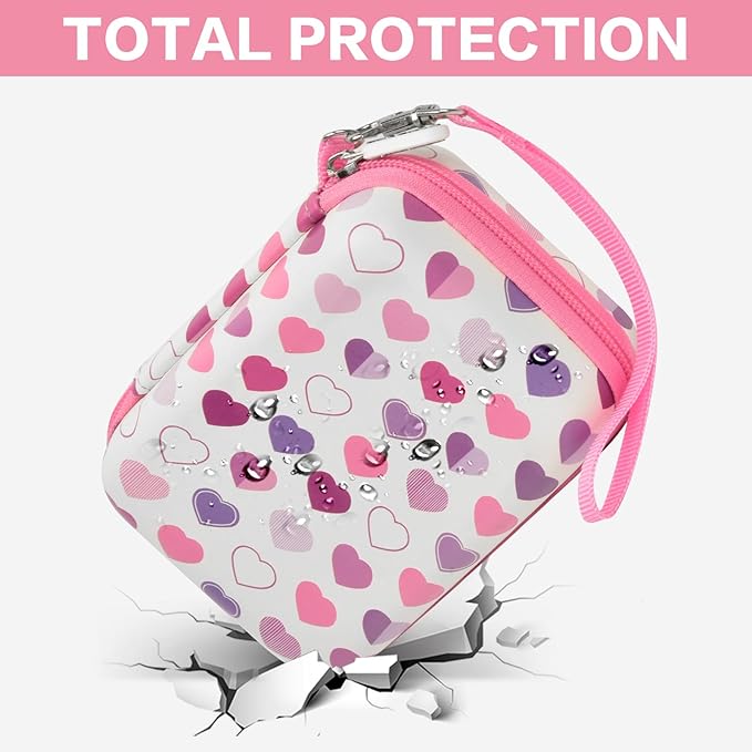 PAIYULE Hard Carrying Case for Phomemo D30 D35 Label Maker, Label Printer Case for Nelko P21, for NIIMBOT D110 D11, for Marklife P11 P12, for SUPVAN E10, Protective EVA Storage Bag with Mesh Pocket