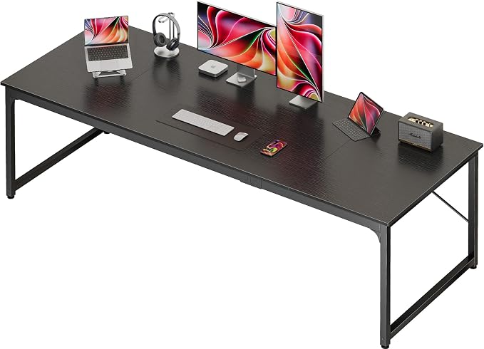 78.7 X 29.5 Inch Computer Desk with Deeper Desktop, Long Gaming Office Writing Work Desk for Home Office, Study, Bedroom, Work from Home, Metal Frame, Black