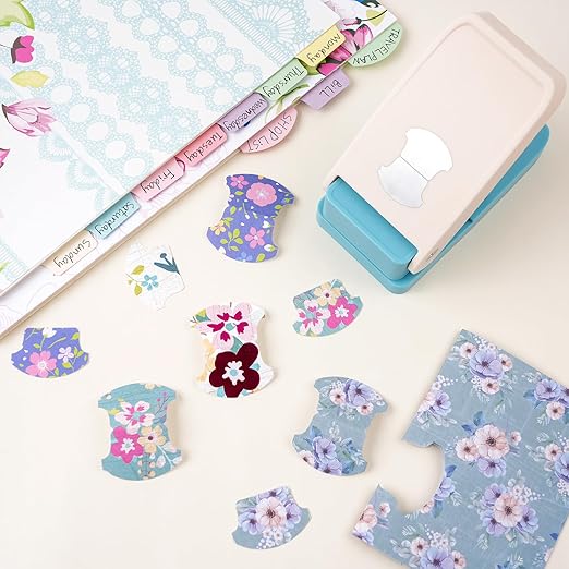 Tab Punch, Tab Puncher for Paper Crafts, DIY Index Tabs Puncher Loose Leaf Separator Label Punches for Planner Inserts, Bible Tabs, Journaling DIY Scrapbooking Notebook Handmade Craft Project