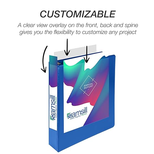 Samsill Durable 1.5 Inch Binder, D Ring Binder, 100% Recycled Chipboard, Blueberry