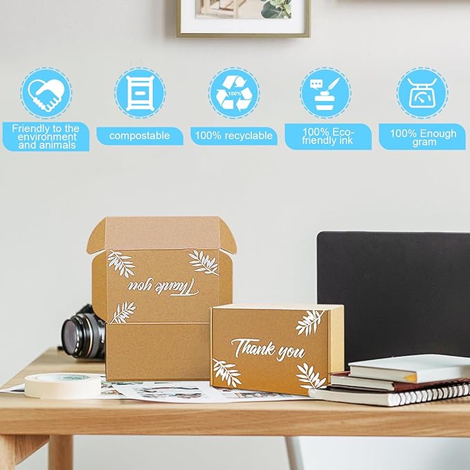 Shipping Boxes Inner Measurement 6x4x3 inches Brown Small Mailing Boxes 40 Pack Cardboard Corrugated Box Mailers