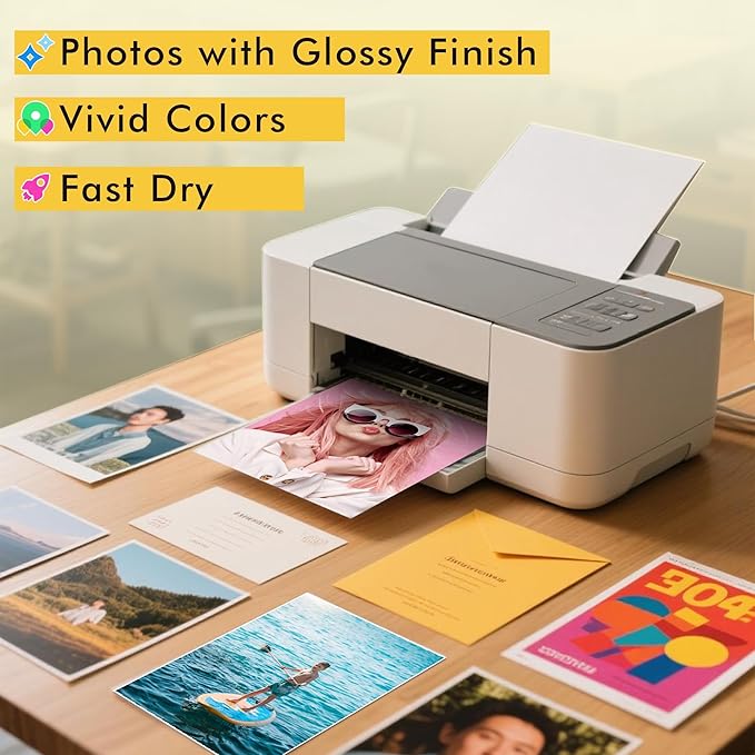 Koala Heavyweight Photo Paper High Glossy 8x10 Inches for Inkjet Printing 100 Sheets 61LB