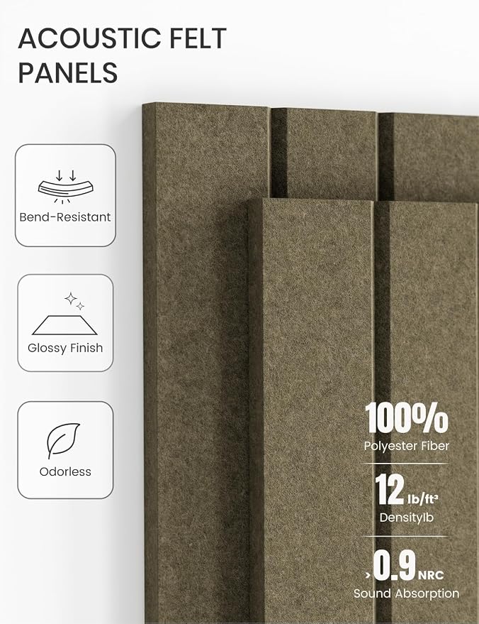 Fluxynara 36" x 24" Large Felt Bulletin Board, Earth Brown | 6 Pack Cork Board Alternative with 30 Safe Adhesive Tabs, Pin Boards for Wall Decor, Home, Office, Classroom,Dorm