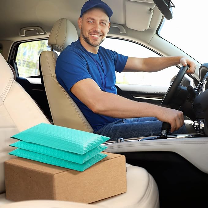 UCGOU Bubble Mailers 12x16" 40 Pack Usable Size 12x15" Teal Padded Mailers | Waterproof Self Seal Adhesive Large Padded Envelopes for Small Business Bubble Packaging Envelopes for Mailing Jewelry Makeup