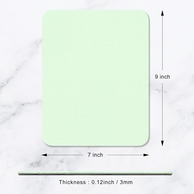 Hsurbtra Mouse Pad, Premium-Textured Square Mousepad 7 x 9 Inch, Thick 3 mm Anti-Slip Waterproof Rubber Pretty Cute Computer Mat for Office Gaming Laptop Women Kids Lake Green