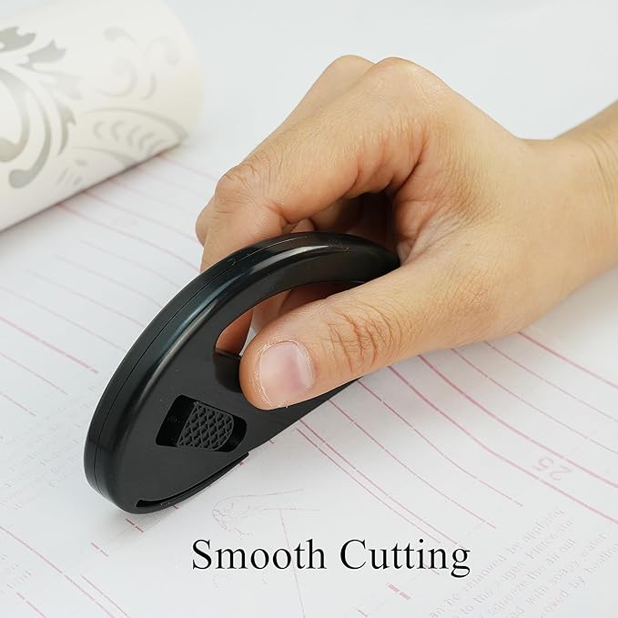 Umaki 3 Pack Safety Cutter Vinyl Knife Tool Film Cutter Wrapping Paper Cutter, Utility Cutting Knife for Automotive Wrap, Window Tint, Craft Vinyl, Home and Office Use, Black