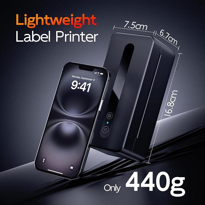 TATTMUSE Bluetooth Thermal Label Printer, 4X6 Shipping Label Printer for Small Business, Thermal Printer Sticker Printer Compatible with Phone, iOS, Android, Windows, Mac, Amazon, Shopify