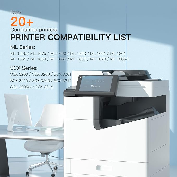 E-Z Ink Compatible Toner Cartridge Replacement for Samsung 104 104S MLT-D104S to use with ML-1660 ML-1661 ML-1667 ML-1665 ML-1675 ML-1666 ML-1865 ML-1865W SCX-3205W Printer (Black, 2 Pack)