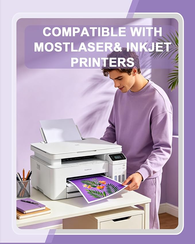 WritePads Veritas Colored Copy Paper, Purple Paper,Colored Printer Paper 8.5” x 11” Letter Size, 20 lb / 75 GSM, Purple, 200 Sheets, For Copy, Printer, Multi-Purpose, Made in USA