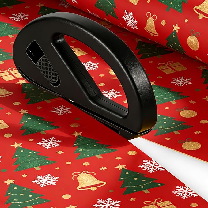 3 Pack Wrapping Paper Cutter & 10 Replaceable Blades, Safety Sliding Gift Wrap Cutter, Effortless Utility Cutting Tool for Christmas, Holidays, Birthdays, Window Tint, Car Wrap, Craft Making