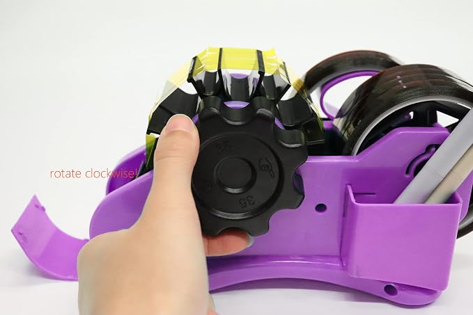 Purple Heat Tape Dispenser Sublimation - Multiple Roll Cut Heat Tape Dispenser 1" & 3" Core Double Reel Cores Sublimation for Heat Transfer Tape, Semi-Automatic Tape Dispenser with Compartment Slots