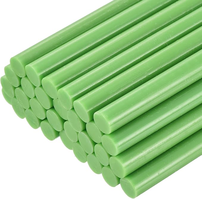 uxcell 30pcs Full Size Hot Glue Gun Sticks 8-inch x 0.43-inch High Sticky Large Hot Glue Sticks for Glue Gun, Deep Green