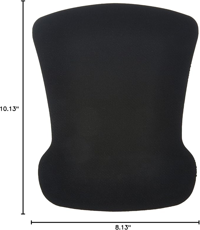 Amazon Basics Rectangular Gel Computer Mouse Pad with Wrist Support Rest, Non-Slip, Smooth Surface, Small, Black, 20-Pack