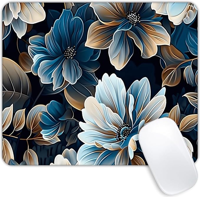 Women Girls Flower Mouse pad Non-Slip Rubber Base Mouse Pads for Computers Laptop Office Desk Accessories Mouse pad