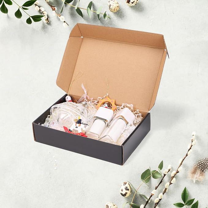 Hoikwo 40 Pack 9x6x2 Shipping Boxes for Small Business, Black Packaging Cardboard Boxes, Moving Mailing Packing Box | for Small Business, Black Packaging Cardboard Boxes, Moving Mailing Packing Box