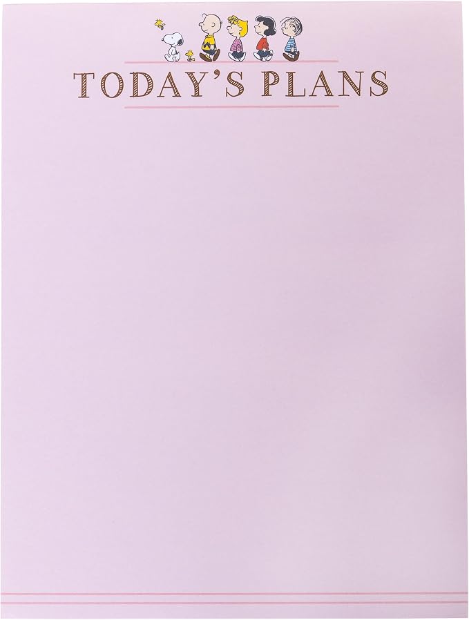 Graphique Peanuts Friends Large Notepad, Cute Memo Pad, Large Desk Notepad for Office, Home or School, Quality Paper Stationery, Reminders, To Do Lists, Everyday Notes, Desk Accessory