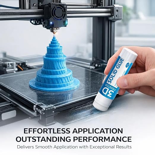 3D Printer Glue Stick 3D Printer Bed Adhesive Solid Glue Sticks 6Pcs | For 3D Printing Hot Bed Build Plate PLA/ABS/PETG/PC/PA/TPU Filaments, Glass, Easy Release & Washable (1.27oz/36g x 6)