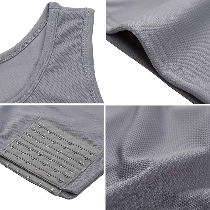 XUJI FTM Transgender Elastic Breathable Half Chest Binder