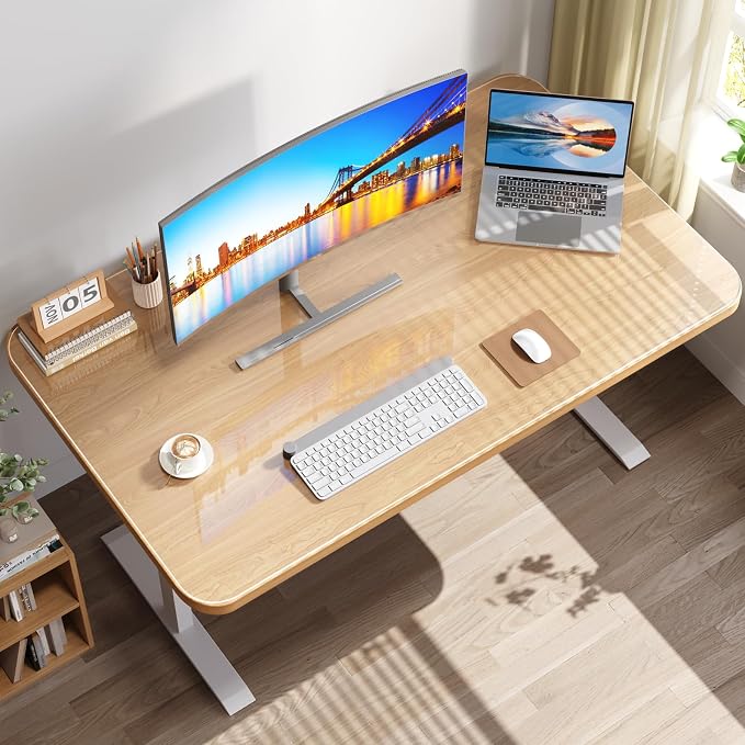 NATRKE Clear Table Protector 47.2"x23.6" Inch, 1.5mm Thick, Waterproof PVC Clear Table Cover Protector, Clear Plastic Tablecloth Protector, Dining Table Protectors Pads, Coffee Table