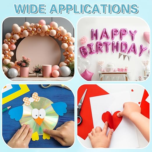 UPINS 800Pcs Glue Points Dots 6mm Removable Balloon Glue Adhesive Dots | 8 Rolls Double Sided Tape Dot Stickers, Easy Removal, Balloon Glue and Craft Supplies, Holiday Wedding Party Home Wall Decor