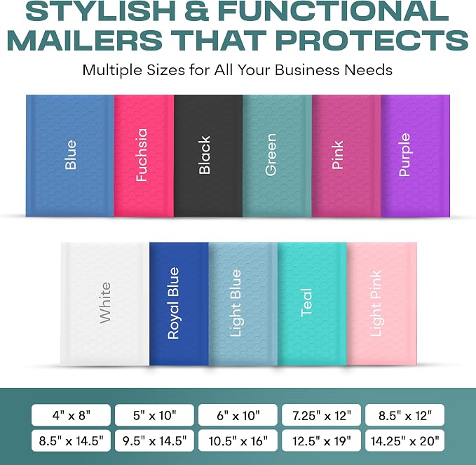 Green Bubble Mailers 8.5x12, Self Seal Poly Padded Envelopes #2, 200 Pack | Fits 8.5x11 Documents & Photos,No Tape Needed,Cushioned Protection,Water-Resistant Poly,Bulk Pack for Small Business