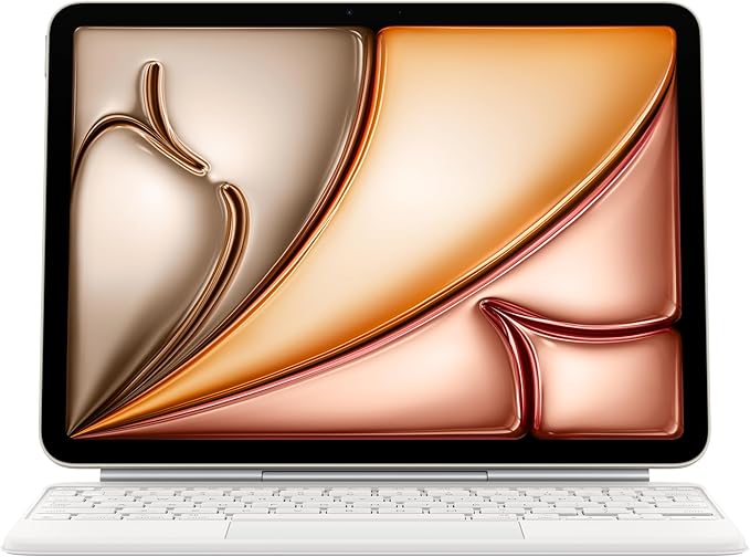 Apple Magic Keyboard: Keyboard and Case for iPad Air 11-inch (M2, M3, and M4) and iPad Air (4th and 5th Generation), US English — White