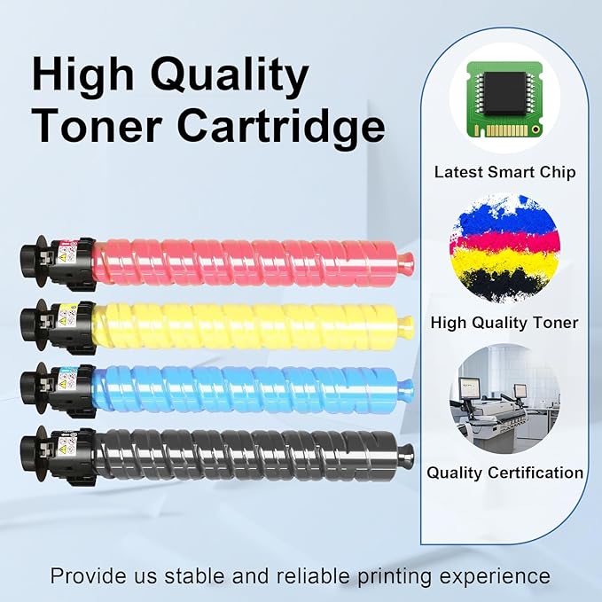 High Yield IM C6000 IM C4500 IMC6000 IMC4500 Toner Cartridge Replacement for Ricoh Savin Lanier IM C6000 IM C4500 IM C5500 Printer Toner (842279 842280 842281 842282)