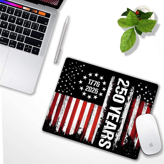 The 250th Anniversary of the United States Customized Mousepad Non-Slip Rubber Base Mouse Pads for Computers Laptop