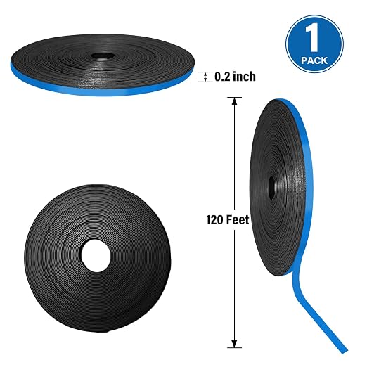 CHUNNIAO Blue Magnetic Whiteboard Tape for Classroom&Office,Fine Lines - 1/5 in x 40 yd x 24 mil,High Energy Thin Magnet Strips,120 Ft Suit for Large White Board