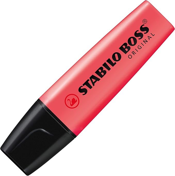 STABILO BOSS Original Highlighter, Medium Pinkish Red