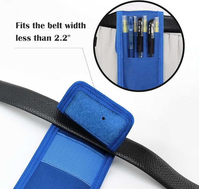 2 Pcs KATOLK Belt Pen Holder, Multifunctional Adjustable Tactical Pencil Pouch, Detachable Military Duty Pencil Sleeve Case, Can Hold Pens, Rulers and Scissors
