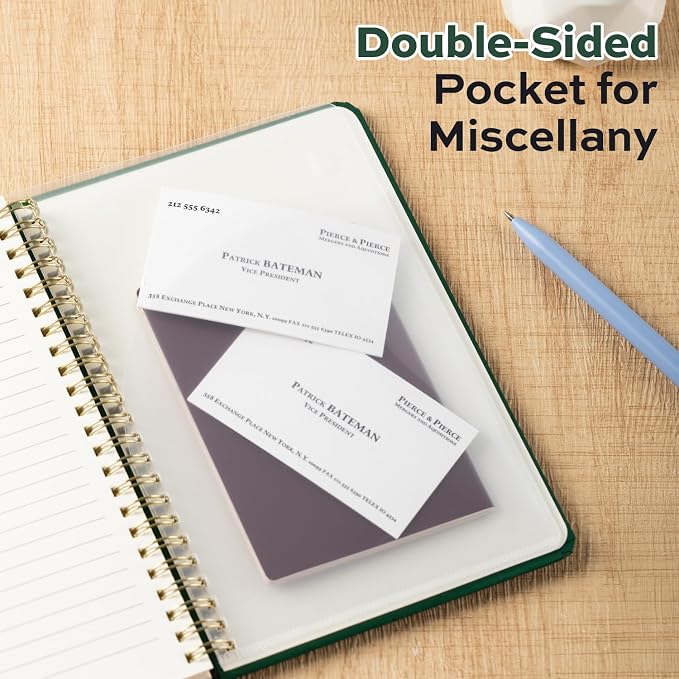 deli Dark GreenLined Spiral Journal Notebook, 160 Pages, A5 (5.5"x8") Hardcover Writing Notebook, College Ruled Spiral Bound Journal for Women & Men - Perfect for Work, School, Office & Note Taking