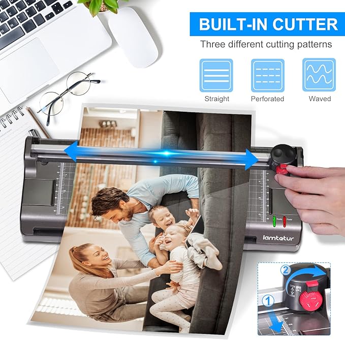 Lamtetur A3 Thermal Laminator Machine with 70 Letter Size Laminating Sheets | 11X17 Laminating Machine For Office Home School Teacher,13 inch Hot&Cold Lamination 3-5Mil With Paper Cutter,Corner Rounder