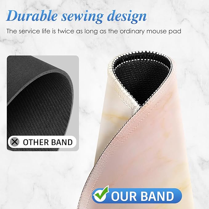 Round Mouse pad, high-end Texture, Sewn Edge Design, Anti-Slip Rubber Base. 8.6 x 8.6 inches (Pastel Paws)
