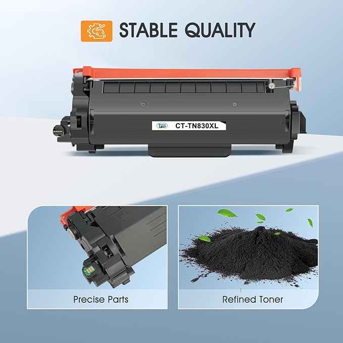 TN830XL TN830 TN 830XL 830 Toner for Brother Printer DCP-L2640DW HL-L2460DW | Compatible for Brother TN830 XL/V/R 830 XL TN-830XL Cartridge MFC-L2820DW HL-L2405W HL-L2400D HL-L2480DW Black High Yield