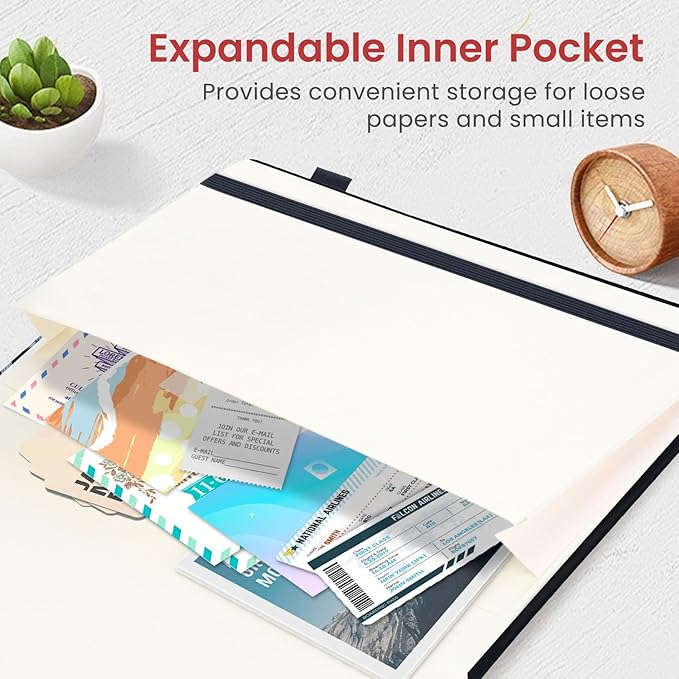 Taja Pretty Lined Journal for Women, Aesthetic Cute Hardcover Leather Journal for Writing, A5 College Ruled Notebook for Work & Note Taking, Perfect for Office School Home, 160 Pages, Garden Bird