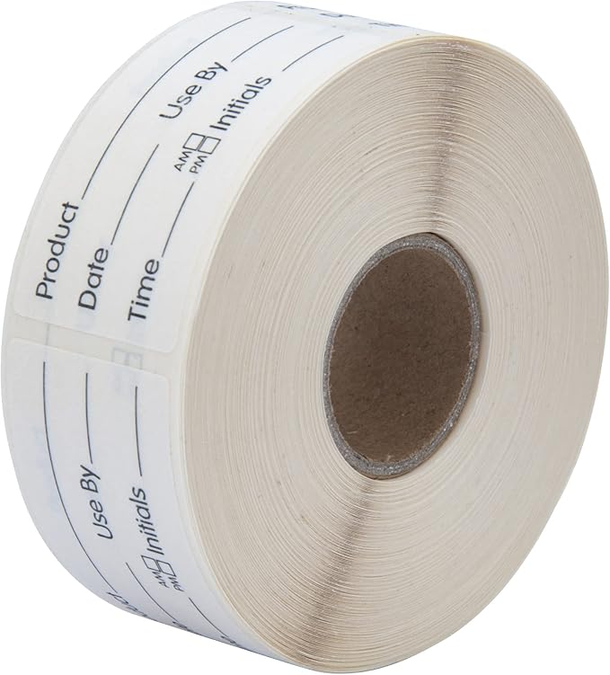 L LIKED 500 Stickers Use by 1 x 2 Inch Dissolvable Food Storage Labels for Containers (Pack of 2)