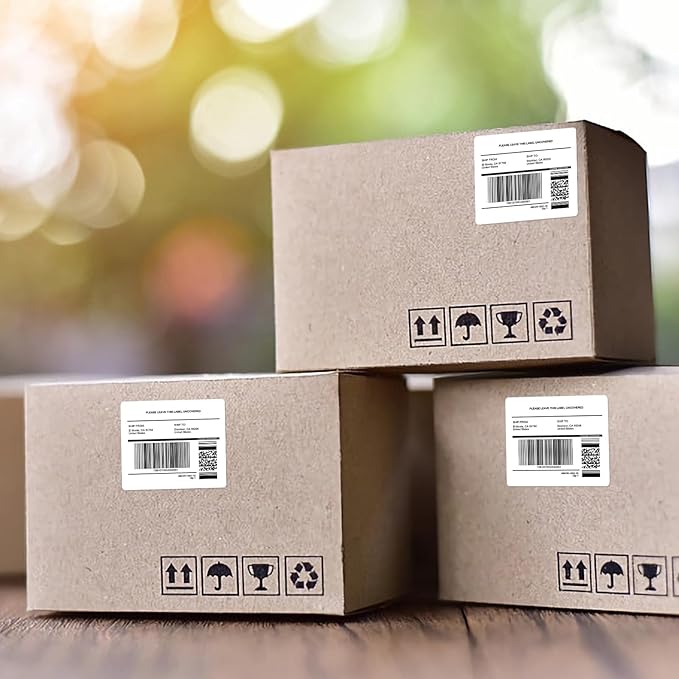 3⅓" x 4" Printable Mailing Labels for Laser & Inkjet Printers, 6 Up Permanent Adhesive Label Blank, 100 Sheets 600 Labels Shipping Address Labels, FBA Box Labels