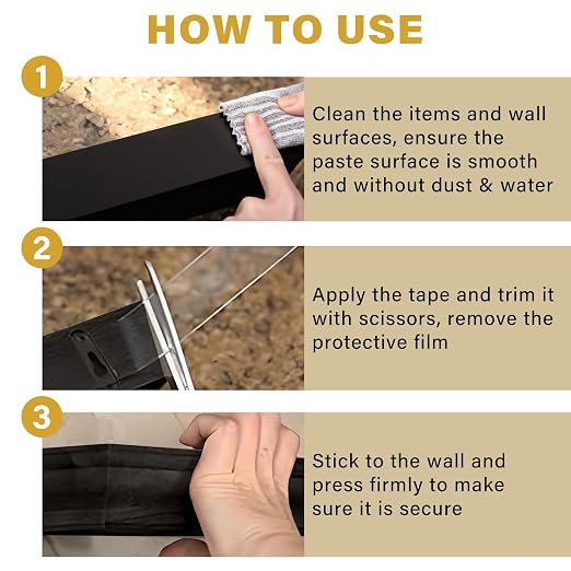 WINNOW 3 Pack Double Sided Tape for Walls - Professional Pack for Workshops, 1.2" x 120" Office & Small Business，Mounting Tape for Professional Use, Household Support Combination Set
