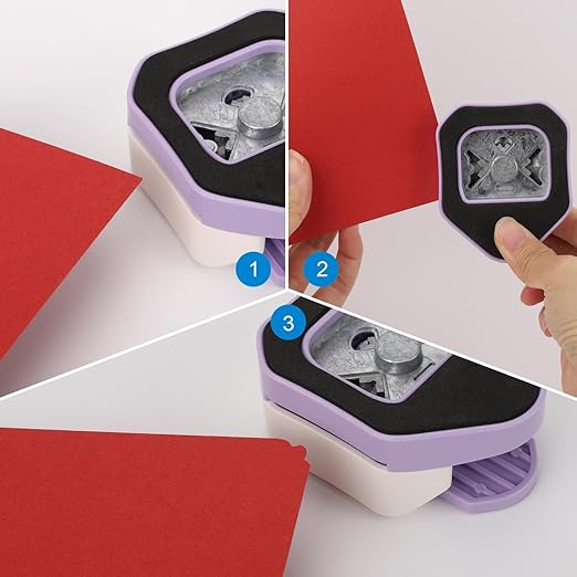 2PCS Paper Corner Rounder Corner Punch 3 in 1 Corner Cutter for Card Making, Laminate, Cardstock, Scrapbooking and Paper Crafts, Business Cards(4mm, 7mm, 10mm)