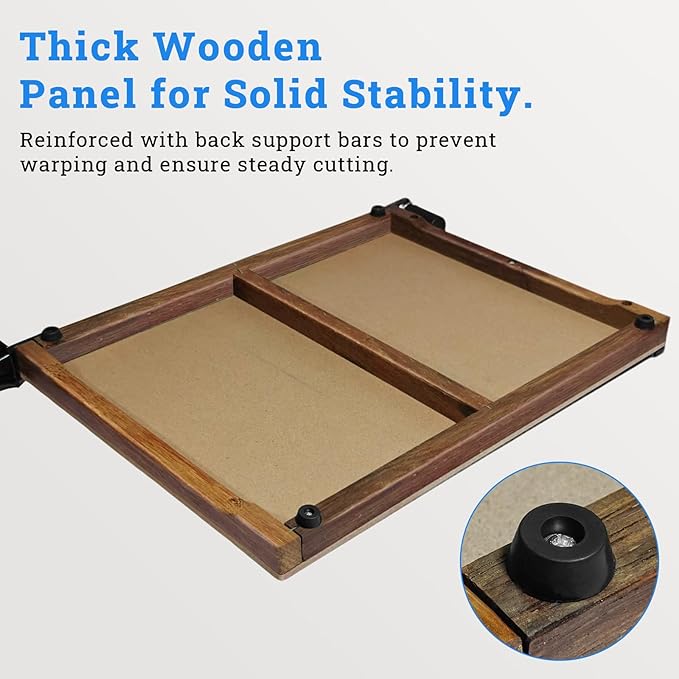 A3 Guillotine Paper Cutter Trimmer, 18" Wood Paper Trimmer for Office and Crafts, 10 Sheets Capacity