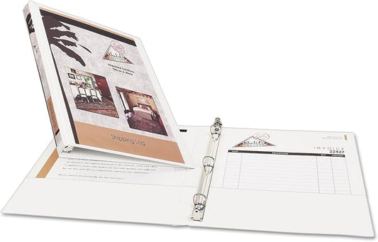 Economy Reference View Binder, 1/2in Capacity [Set of 3] Color: White