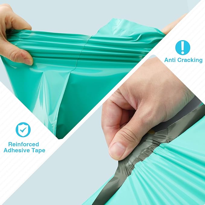 Fuxury 24x24 50pc Teal Large Poly Mailers Heavy Duty Shipping Envelops Self Sealing Envelopes Bags Enhanced Durability Multipurpose Envelopes Keep Items Safe Protected