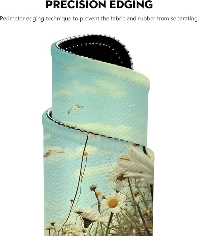Serenity in Spring Daisies Mouse Pad - A Breath of Fresh Air for Your Desk, Stitched Edges Non-Slip Rubber Base Mouse Pads for Computers Laptop