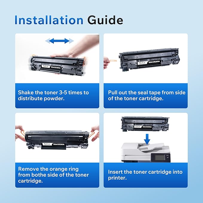 Valuetoner Compatible 85A Toner Replacement for HP 85A Black Toner Cartridge CE285A for HP LaserJet P1102W LaserJet Pro P1109W P1102W P1102 M1212NF M1217NFW MFP M1212 M1217 M1132 Printer (2 Black)