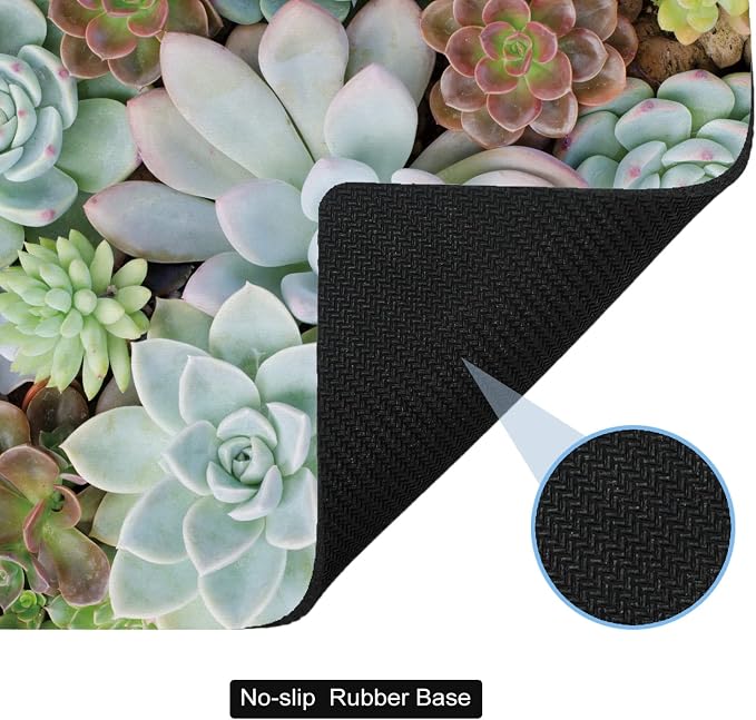 Small Mouse Pad Cute, Mini Mouse Pads for Wireless Mouse and Laptop, Travel Mousepad with Designs - Pretty Succulent, Portable Mousepads - 5.5 x 7 in, Computer Accessories for Women