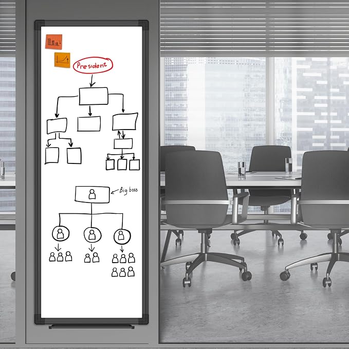 XBoard 36 x 12 Inches Magnetic White Board, Long Narrow Dry Erase Board for Wall, Slim Portable to-do List Whiteboard