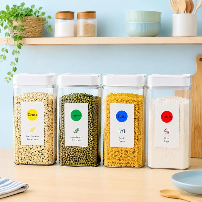 3/4 Inch Color Coding Label Stickers,2000PCS Circle Inventory Sticky Dots Sticker (Red/Blue/Yellow/Green)