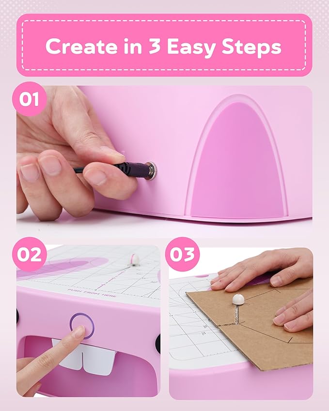 Rabbit Kids Cardboard Cutter for Ages 3+, Safe Bladeless Power Tool for Cardboard Crafts, DIY STEM & STEAM Educational Construction Kit, Creative Upcycling Gift Toy for Boys & Girls